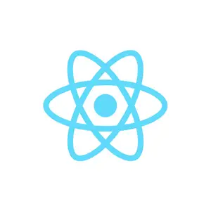 Logo de React.js, bibliothèque Front-end utilisée par KYRANIS SEO pour des interfaces Web dynamiques